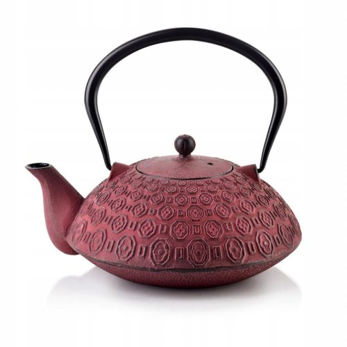 Wasserkocher und Teekannen Traditioneller Gusseisenkessel Cookini 1,1 l, schwarz, Rottöne
