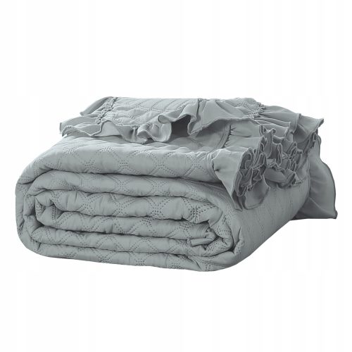 WEICHE DECKEN-STECKERHÜLSE FÜR EIN Tagesdecke aus Spod Igly i Nitki Polyester 240 cm x 220 cm in den Farbtönen Grau und Silber