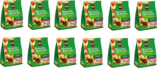 Wawel Krakauer Schokoladen-Fruchtbonbons, 12 Packungen à 245g