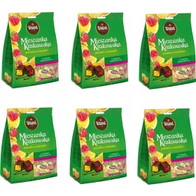   Wawel Kraków Mix – Exquisite Schokoladen-Fruchtbonbons, 245g, 6er Pack