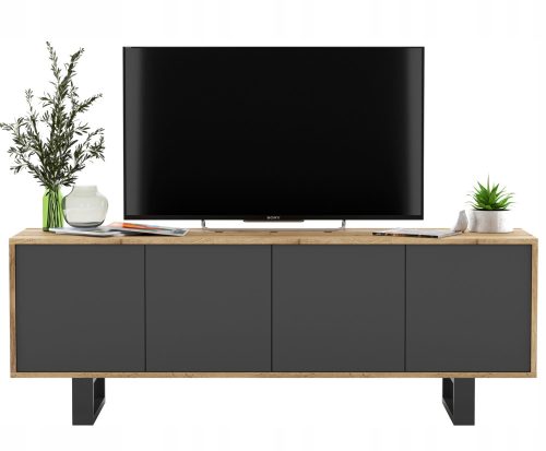  TV Loft-Schrank, Graphit MAT, TV Loft-Kommode, 150 cm