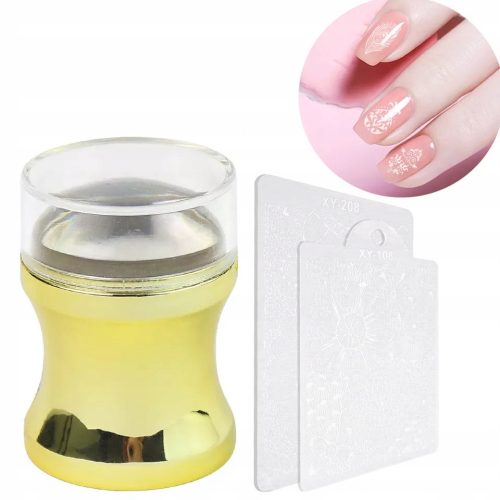  GROSSER GEL-NAGELSTEMPEL + GOLDSTEMPEL