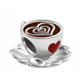  CHARMS ANHÄNGER KAFFEETASSE LIEBE KAFFEE HERZ