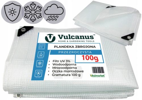 Dicke, wasserdichte und frostbeständige Planen Plane 100 g/m² 12 x 6 m