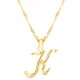  Halskette aus 925er Gold, Buchstabe Buchstabe K