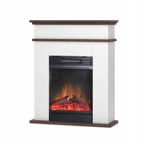 Freistehender Kamin mit Heizfunktion, elektrisch Warmtec, weiß, 1400 W, 70 x 85 x 23 cm