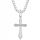  HERREN-HALSKETTE MIT KREUZ AUS SILBER, 925-SILBER-KREUZ