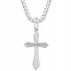  HERREN-HALSKETTE MIT KREUZ AUS SILBER, 925-SILBER-KREUZ