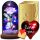 EWIGE ROSE IM GLAS, LEUCHTENDE LED-VALENTINSTAGSGESCHENK FÜR IHRE FRAU, BOX