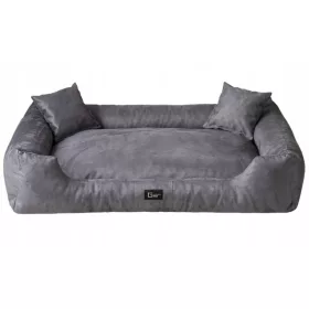  Exklusives Bed-Hundesofa, Grautöne, 130 cm x 100 cm