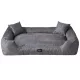  Exklusives Bed-Hundesofa, Grautöne, 130 cm x 100 cm