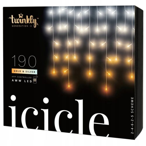  Funkelnde Weihnachtsbeleuchtung für den Außenbereich, 5 m, 101–200 Lichter