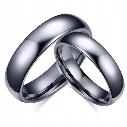  KLASSISCHE TRAURINGE AUS SILBER AUS WOLFRAM