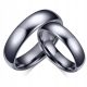  KLASSISCHE TRAURINGE AUS SILBER AUS WOLFRAM