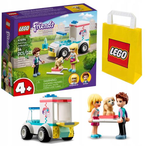  LEGO Friends 41694 Tierklinik-Rettungswagen + Papiertüte LEGO 6315786 gelb 24x8x18 cm