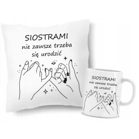  SET Kissen + Tasse FRIENDS Keine Schwestern