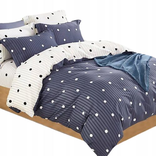 Bettwäscheset 160x200 + 2 Kissenbezüge 70x80, Zweiseitig, 100% Natürliche Baumwolle