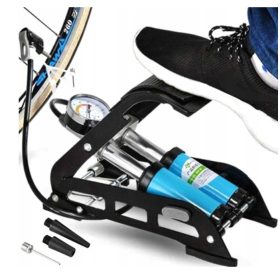  BGinvest Fußpumpe, Zweikolben-Fußpumpe, Blautöne