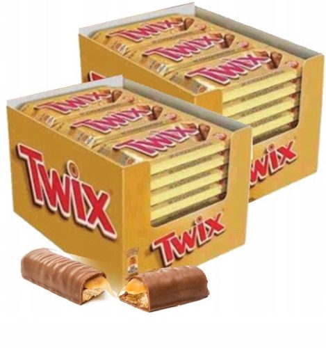 60x Twix Riegel, 50g - Karamell in Milchschokolade überzogen