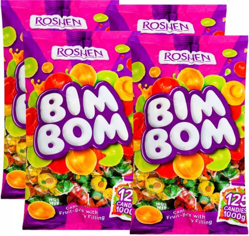 Roshen Bim Bom Fruchtbonbons 1kg - Vierpack