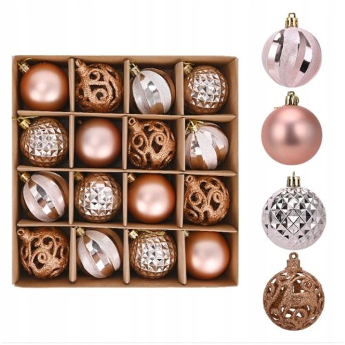  WEIHNACHTSKUGELN 16-tlg. WEIHNACHTSBAUM-DEKO-SET
