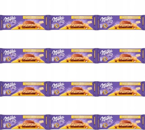 Milka Choco&Biscuit - Schokolade mit Keks und Cremefüllung, 300g x12