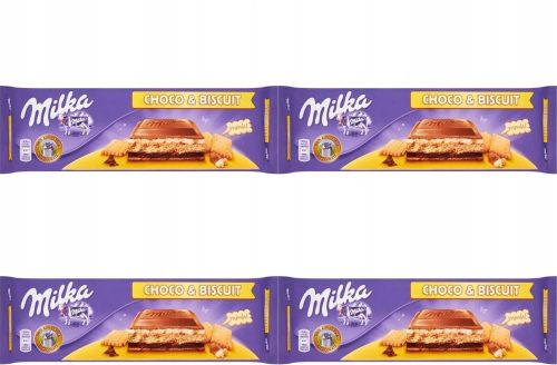 Milka Choco&Biscuit Schokoladentafel mit Keksstückchen 300g x4
