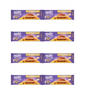 Milka Choco & Biscuit Schokolade 300g - Packung mit 8 Tafeln