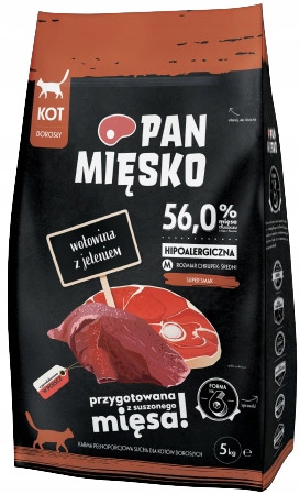  PFANNE FLEISCH, RIND UND HIRSCH 5 KG FÜR KATZE