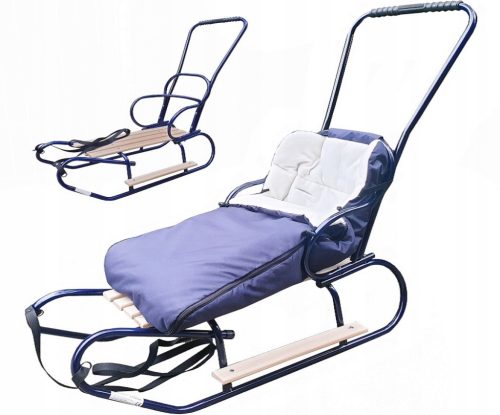  EVO-SCHLITTEN MIT SCHIEBER + SCHLAFSACK + FUSSSTÜTZEN