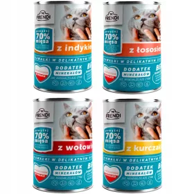  FRENDI Nassfutter für Katzen in Dosen Huhn 10 x 400 g