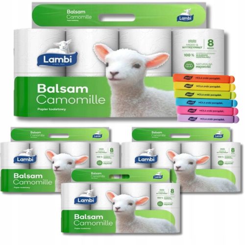  Toilettenpapier mit Lambi-Duft, 8 Stück.