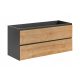  Monako Waschbeckenschrank aus grauer Eiche, 120 cm