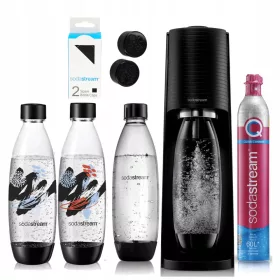  SodaStream Terra schwarzer Karbonator + Flaschen