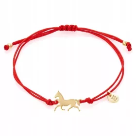  Vergoldetes Schnurarmband mit Pferden ANIA KRUK