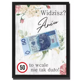  Lustiges gerahmtes Poster als Geschenk zum 50. Geburtstag