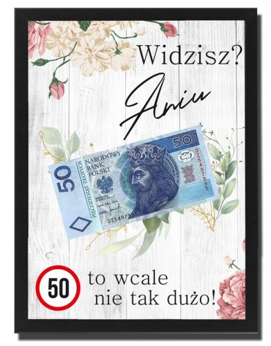  Lustiges gerahmtes Poster als Geschenk zum 50. Geburtstag