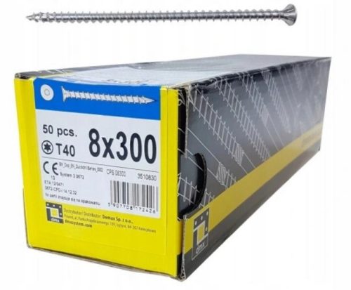Domax Holzschrauben 8 x 300 mm 50 Stk.