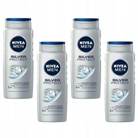    Nivea Men Silver Protect Duschgel für Gesicht, Körper und Haare 500 ml