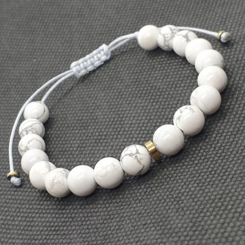  ARMBAND Stones String Howlith Weiß