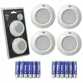  4x LED-Möbelunterbauleuchte + Batterien