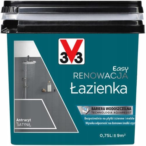  Acrylfarbe für Fliesen V33 0,75 l Anthrazit seidenmatt