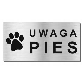 TELLER ACHTUNG HUND Aluminium 20x10cm UV