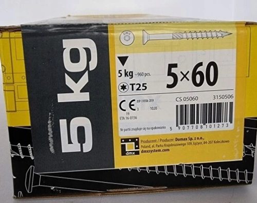 ZIMMERSCHRAUBEN FÜR HOLZ 5x60 KONISCH 5kg!!!