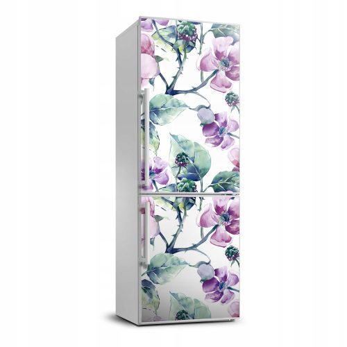 Dekorative Wandaufkleber Selbstklebendes Furnier für den Kühlschrank mit Brombeerblüten