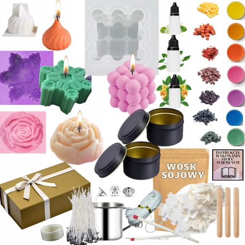Kerzenzubehör KERZENHERSTELLUNGSSET, SILIKONFORMER, GESCHENK