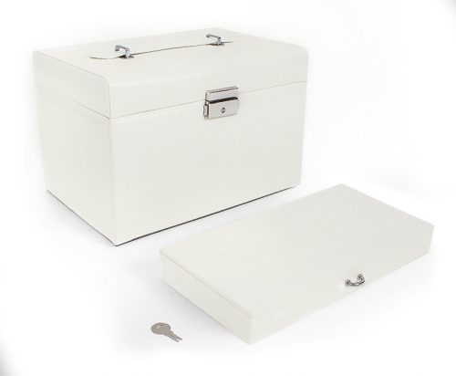 Kisten und Truhen Modische Schmuckschatulle in Ecru, Geschenk