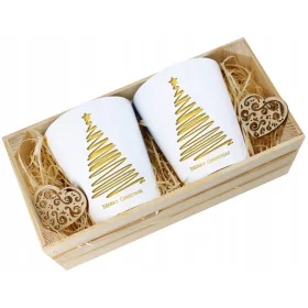  WEIHNACHTSGESCHENKSET MIT LATTEBECHERN IN EINER BOX