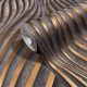 3D-Muster - WELLE - Kupfer - Beton - TAPETE - Einlage - Marburg