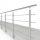 Edelstahlbalustrade, seitliche Montage, 2,5 m, 4 x Ø12
